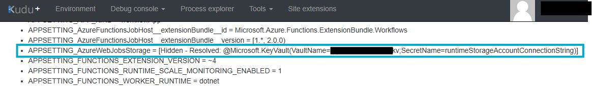 Environment Variables Hidden In Kudu