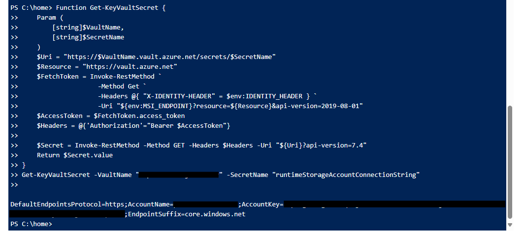 Fetching Key Vault Secret Using Access Token